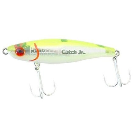 Mirrolure Catch Jr Suspending Twitchbait, 3, 38 Oz Chartreuse BackPearl BellySilver 22MR-CFPR